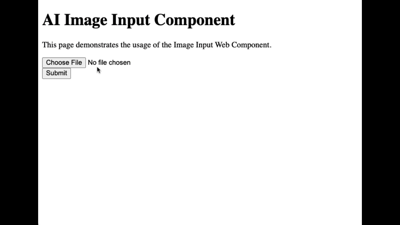 AI Image Input Element