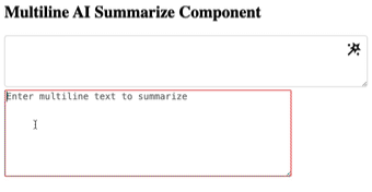 AI Summarize a textarea